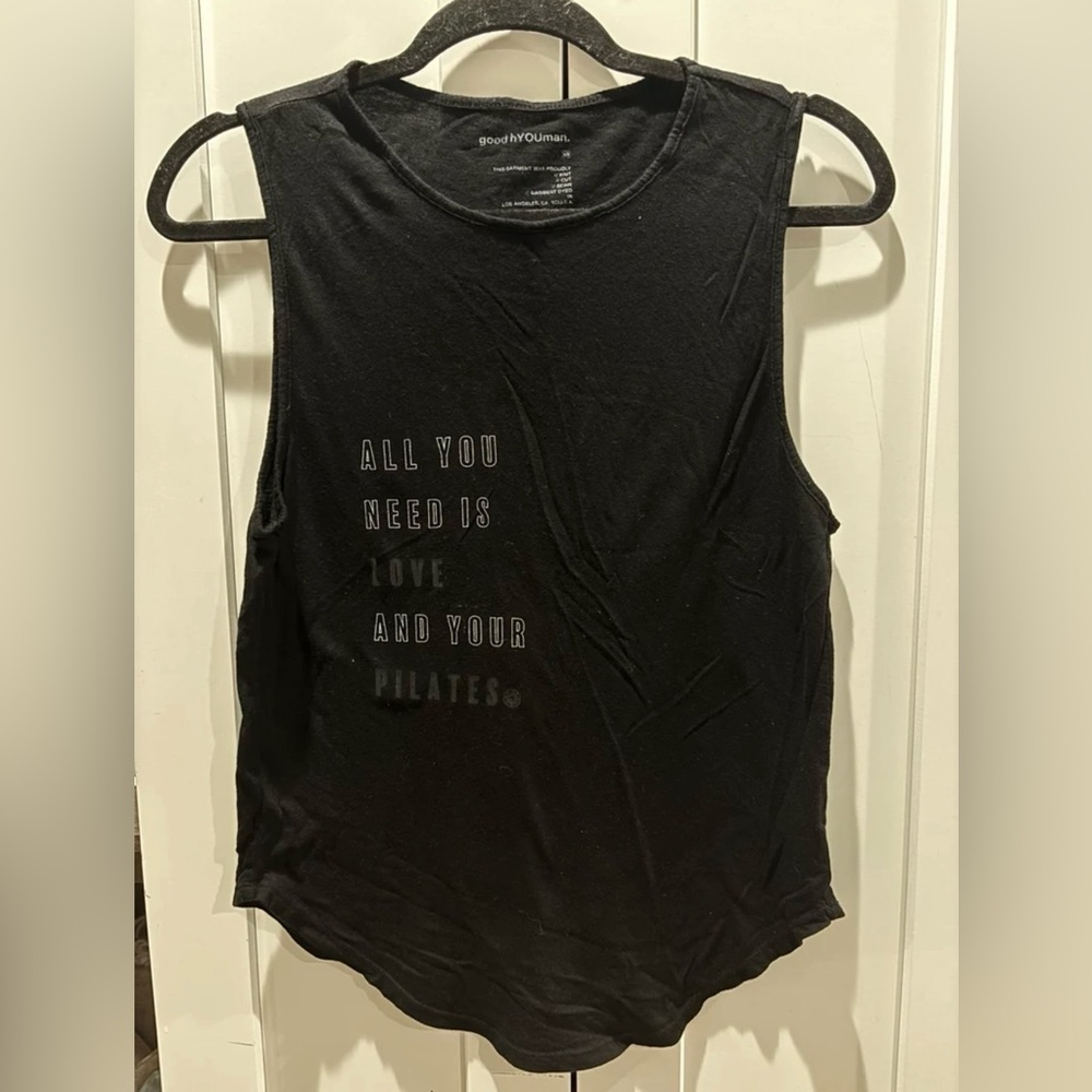 Good hYOUman Pilates Tank – “All You Need Is Love and Your Pilates” Workout Top